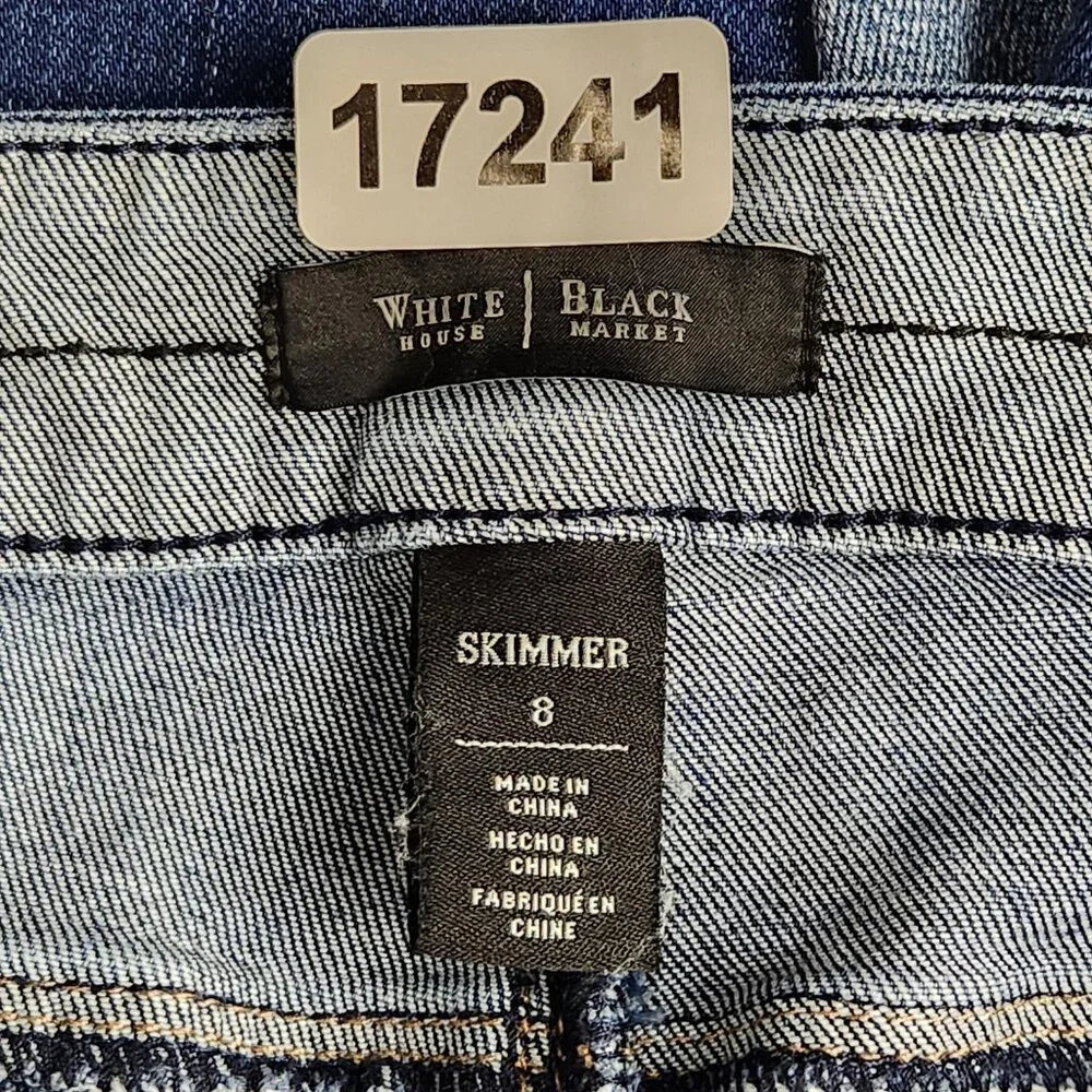 WHBM Jeans Womens 8 Blue Skimmer Stretch Mid Rise Denim Casual Ankle